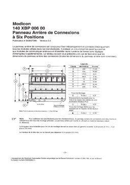 Schneider Electric 140XBP00600, Panneau Arrière de Connexions à Six Positions Manuel utilisateur