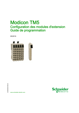 Schneider Electric Modicon TM5 Mode d'emploi