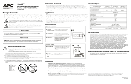 Schneider Electric LINE-R AVR LS 600/1000/1500 -FR Mode d'emploi