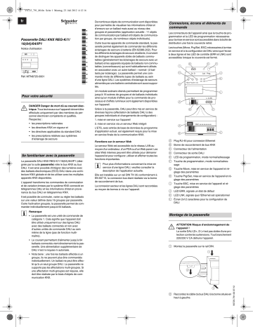 Schneider Electric KNX- DALI-Gateway REG-K/ 1/16(64)/64/IP1 Mode d'emploi | Fixfr