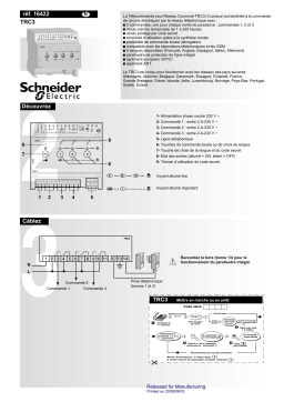 Schneider Electric Télécommande pour réseaux commutés TRC3 Mode d'emploi