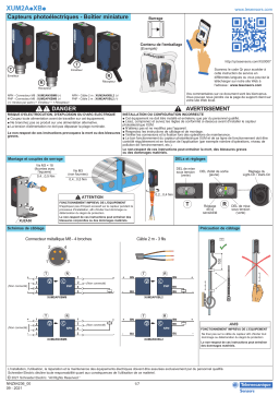 Schneider Electric XUM2A.XB. Capteurs photoélectriques - Boîtier miniature Manuel utilisateur