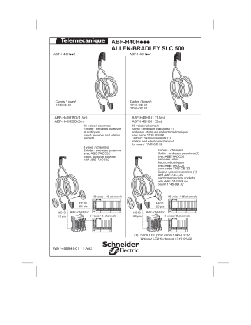 Schneider Electric ABFH40H... Connection sub-bases-accessories Manuel utilisateur | Fixfr