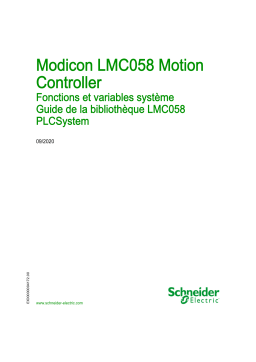 Schneider Electric Modicon LMC058 Motion Controller - Fonctions et variables système Mode d'emploi