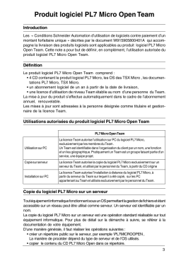 Schneider Electric PL7 Micro Open Team, Logiciel Manuel utilisateur