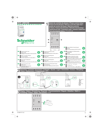 Schneider Electric iRCP Phase control relay - A9E21180 Manuel utilisateur | Fixfr