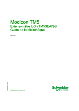 Schneider Electric Modicon TM5 - Extensomètre IoDrvTM5SEAISG Mode d'emploi