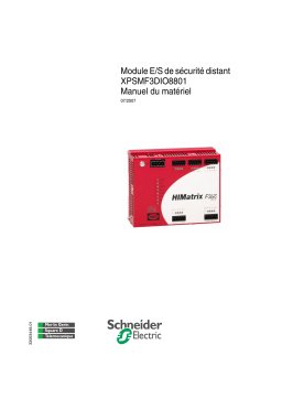 Schneider Electric XPSMF3DIO8801 Module E/S de sécurité distant Mode d'emploi