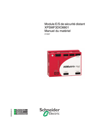 Schneider Electric XPSMF3DIO8801 Module E/S de sécurité distant Mode d'emploi | Fixfr