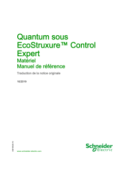 Schneider Electric Quantum sous EcoStruxure™ Control Expert - Matériel Manuel utilisateur