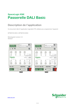 Schneider Electric SpaceLogic KNX- Passerelle de base DALI REG-K/x/16/64 Manuel utilisateur