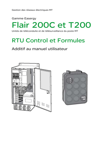 Schneider Electric Flair 200C et T200 - RTU Control et Formules Mode d'emploi | Fixfr