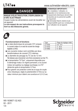 Schneider Electric LT47 Relais de surcharge électroniques instantanés Manuel utilisateur