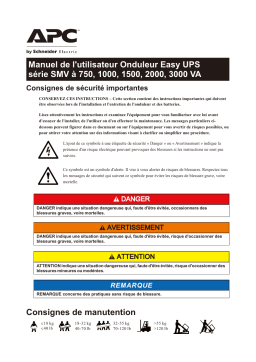 Schneider Electric Easy UPS Mode d'emploi