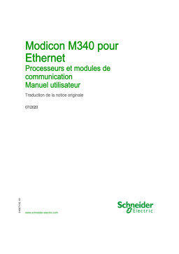 Schneider Electric Modicon M340 Mode d'emploi