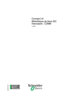 Schneider Electric Bibliothèque de blocs IEC - Intercalaire : COMM Mode d'emploi