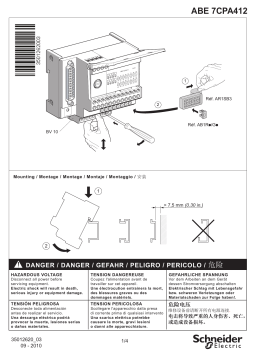 Schneider Electric ABE7CPA412 WIRING BLOCK Manuel utilisateur