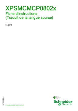 Schneider Electric XPSMCMCP0802. Contrôleur de sécurité modulaire, Fiche d’ Manuel utilisateur