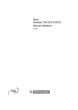 Schneider Electric TSXETZ410/510 Coupleur Ethernet pour automate Micro Mode d'emploi