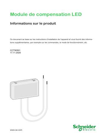 Schneider Electric Module de compensation LED Manuel utilisateur | Fixfr