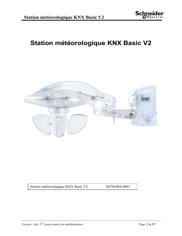 Schneider Electric KNX- V2 de base Station météorologique Manuel utilisateur | Fixfr