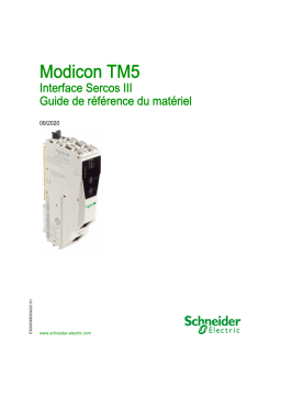 Schneider Electric Modicon TM5 - Interface Sercos III Guide de référence