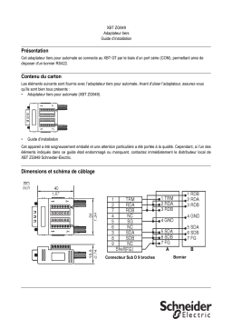 Schneider Electric XBTZG949 Adaptateur tiers Manuel utilisateur