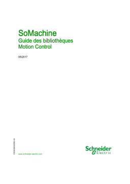 Schneider Electric SoMachine - Motion Control Mode d'emploi