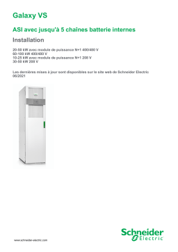 Schneider Electric Galaxy VS Mode d'emploi