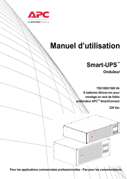 Schneider Electric SMART-UPS SMTL750/1000/1500RMI 2U/3U Mode d'emploi