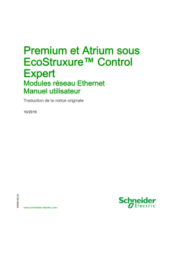 Schneider Electric Premium et Atrium sous EcoStruxure™ Control Expert - Modules réseau Ethernet Mode d'emploi