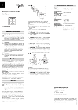 Schneider Electric Electronique de commande simple à quadruple, simple à quadruple, Trancent Mode d'emploi