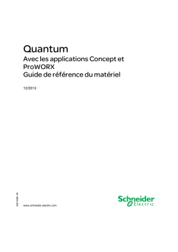 Schneider Electric Quantum Avec les applications Concept et ProWORX Guide de référence