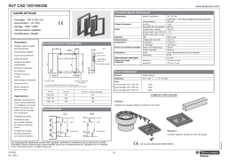 Schneider Electric XUYCAD120, XUYCAD180, XUYCAD250 Frame sensor Manuel utilisateur