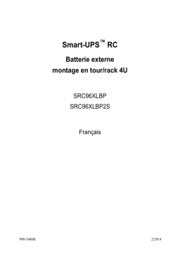 Schneider Electric Smart-UPS RC 96XLBP/SRCXLBP2S Mode d'emploi