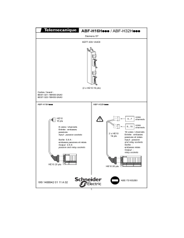 Schneider Electric ABFH32H.../ABFH16H... Connection sub-bases-accessories Manuel utilisateur | Fixfr