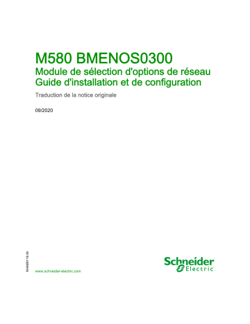 Schneider Electric Modicon M580 Mode d'emploi | Fixfr