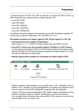 Schneider Electric Atelier logiciel X-TEL 6.0 Mode d'emploi