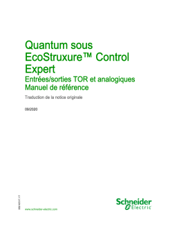Schneider Electric Quantum sous EcoStruxure™ Control Expert Manuel utilisateur