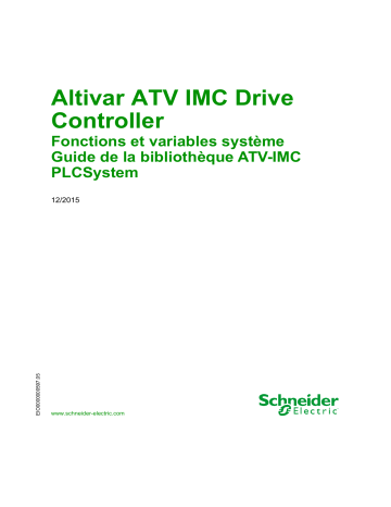 Schneider Electric ATV IMC Drive Controller - Fonctions et variables système Mode d'emploi | Fixfr