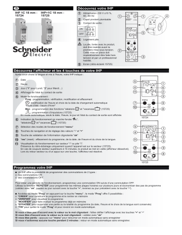 Schneider Electric IHP 18 MM 1C Mode d'emploi | Fixfr