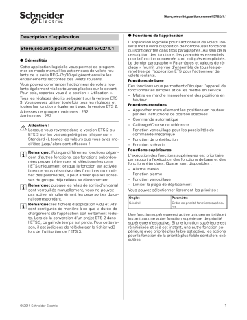 Schneider Electric KNX - Actionneur de volets roulants REG-K/4x/10 à commande Manuel utilisateur | Fixfr