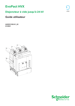 Schneider Electric HVX: Disjoncteur à vide 12–36 kV (Montage, Exploitation, Maintenance) Mode d'emploi