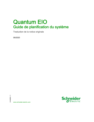 Schneider Electric Quantum EIO Mode d'emploi | Fixfr