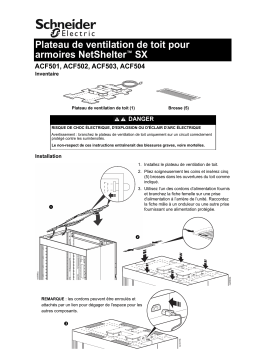 Schneider Electric Roof Fan Tray Manuel utilisateur
