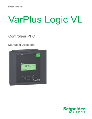 Schneider Electric VarPlus Logic VL Contrôleur PFC Mode d'emploi | Fixfr