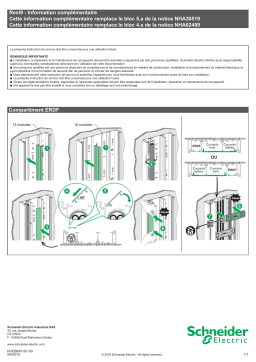 Schneider Electric Resi9 - Goulotte - Montage compartiment eRDF Manuel utilisateur