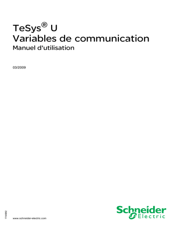 Schneider Electric Variables de communication TeSysU Mode d'emploi | Fixfr