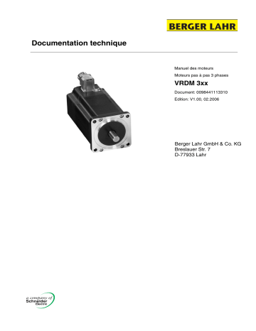 Schneider Electric Motor VRDM3xx BL-FR Mode d'emploi | Fixfr