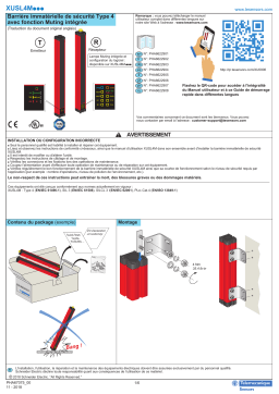 Schneider Electric XUSL4M... Barrière immatérielle de sécurité Type 4 avec fonction Muting intégrée Guide de démarrage rapide